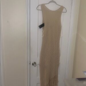 Rails cotton knit fringe dress